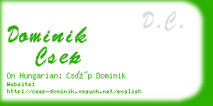 dominik csep business card